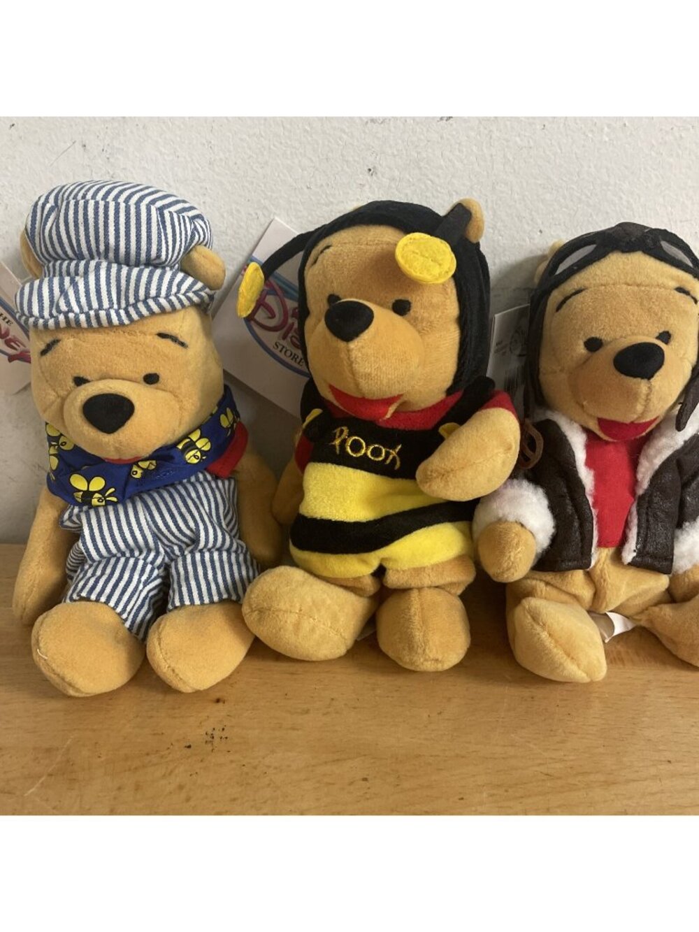 Winnie The Pooh 5 Disney Store Mini Bean Bag Plush Pooh Tigger Retire NWT